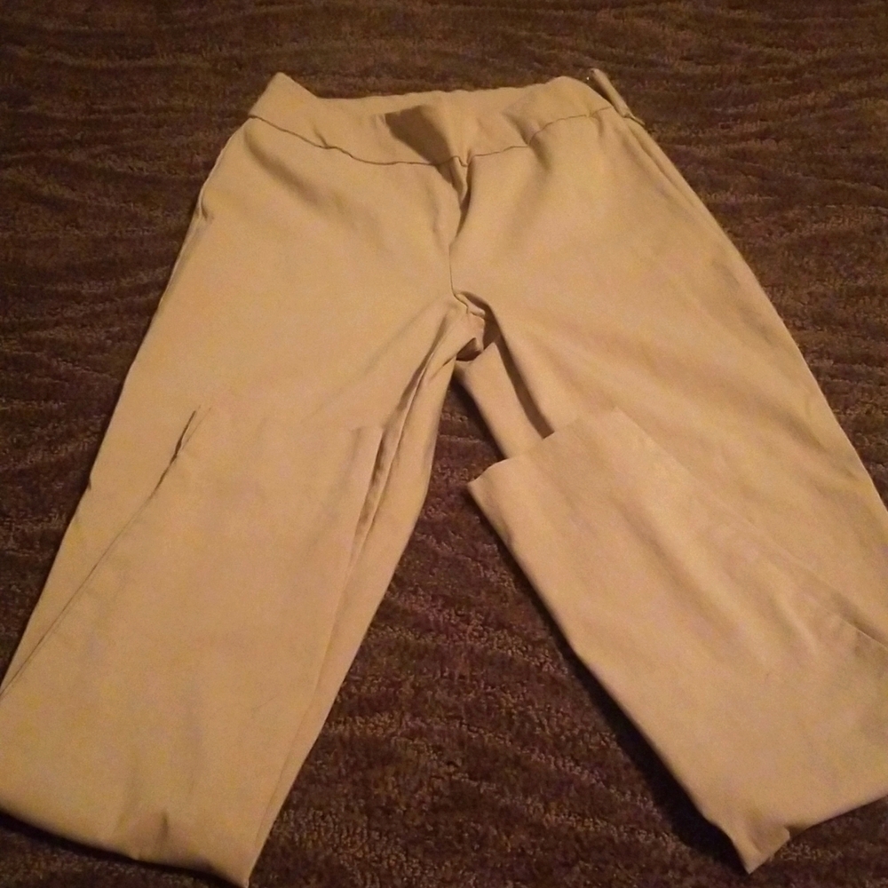 Tan straight leg  khaki pants